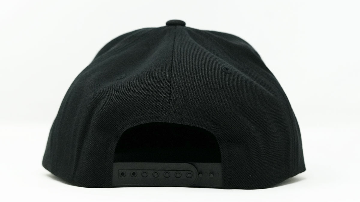 5 Panel Premium Puff Embroidered OB Snapback Black