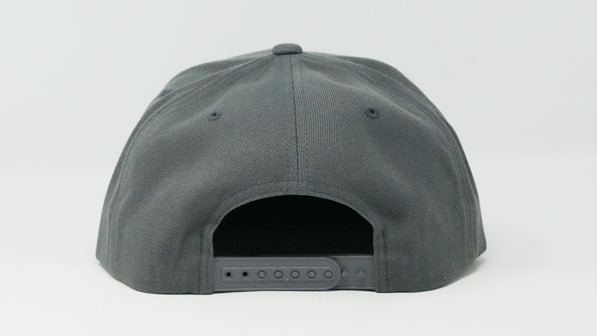 5 Panel Premium Puff Embroidered OB Snapback Dark Grey