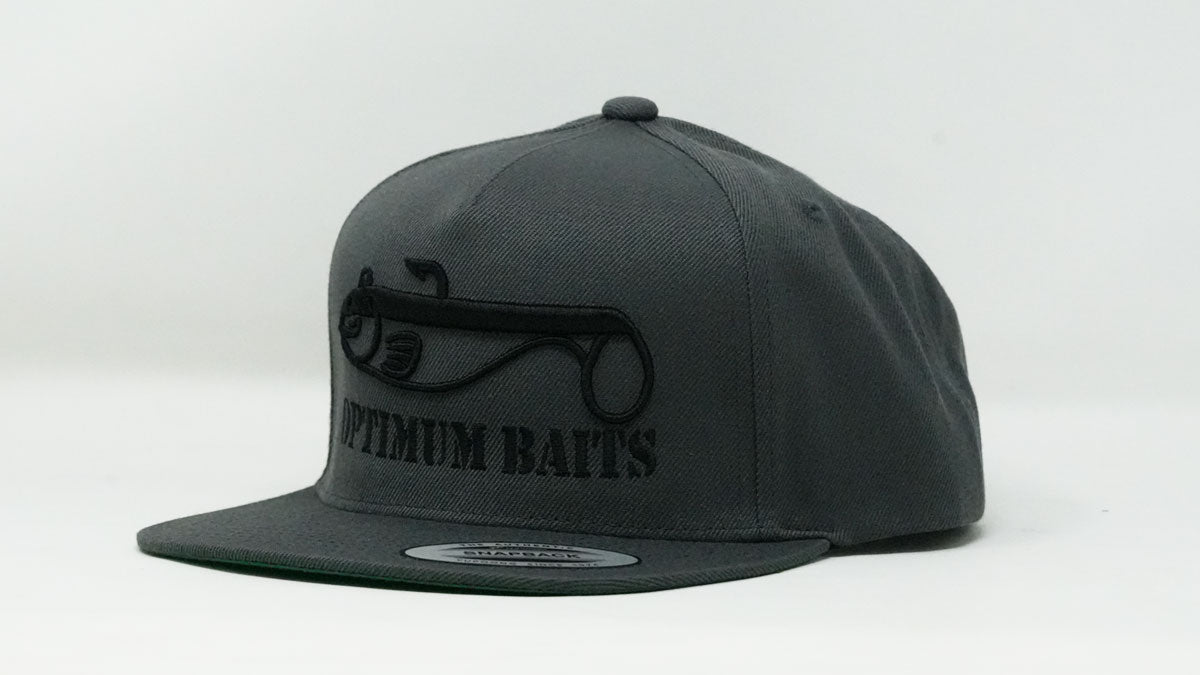 5 Panel Premium Puff Embroidered OB Snapback Dark Grey