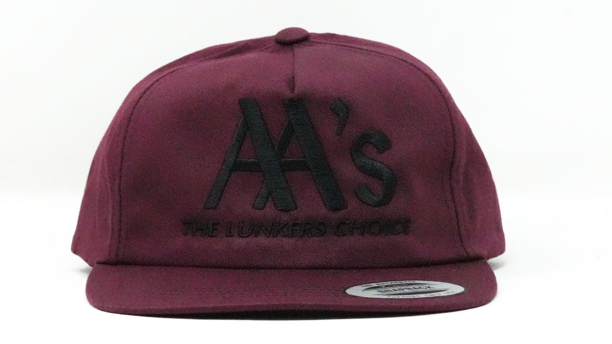 AA Unstructured 5-Panel Snapback Maroon