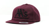 AA Unstructured 5-Panel Snapback Maroon