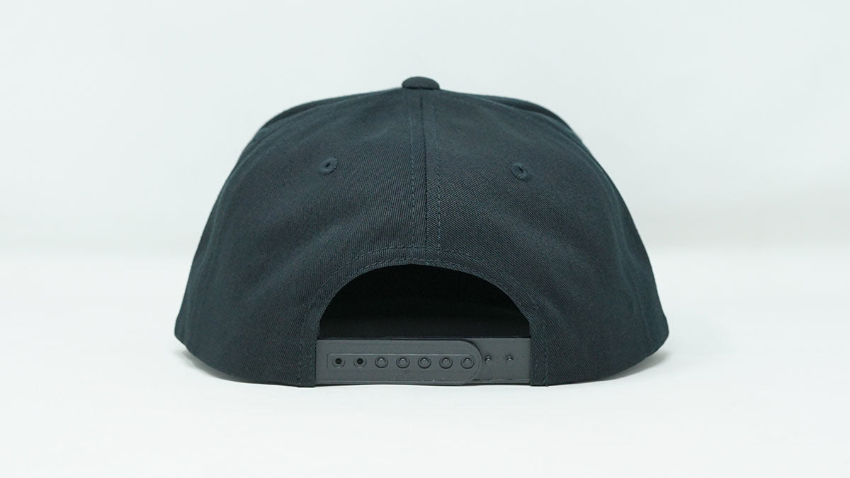 5 Panel Cotton Twill Snapback Black OB
