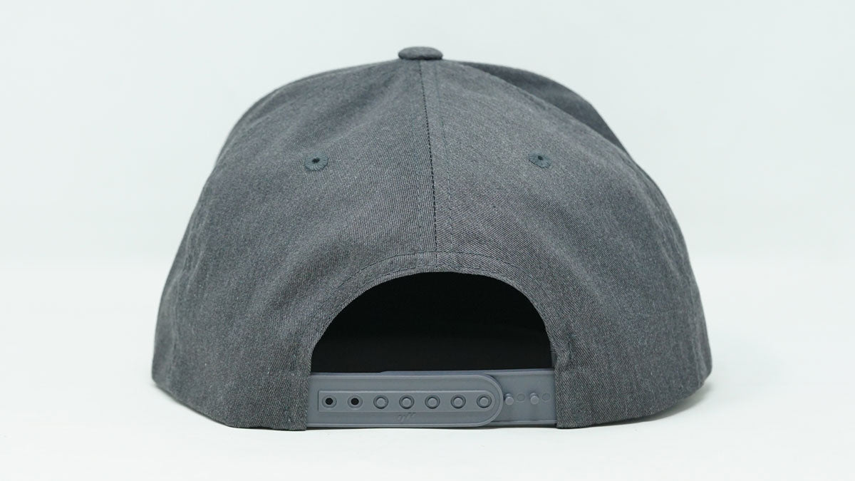 5 Panel Cotton Twill Premium Puff Embroidered OB Snapback Dark Grey