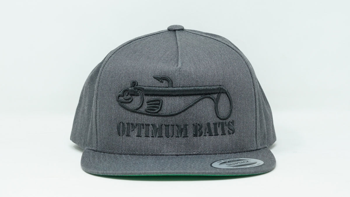 5 Panel Cotton Twill Premium Puff Embroidered OB Snapback Dark Grey