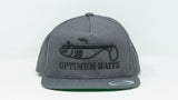 5 Panel Cotton Twill Premium Puff Embroidered OB Snapback Dark Grey