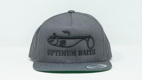 5 Panel Cotton Twill Premium Puff Embroidered OB Snapback Dark Grey