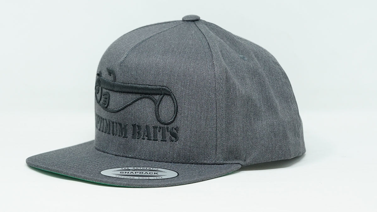 5 Panel Cotton Twill Premium Puff Embroidered OB Snapback Dark Grey