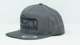 5 Panel Cotton Twill Premium Puff Embroidered OB Snapback Dark Grey