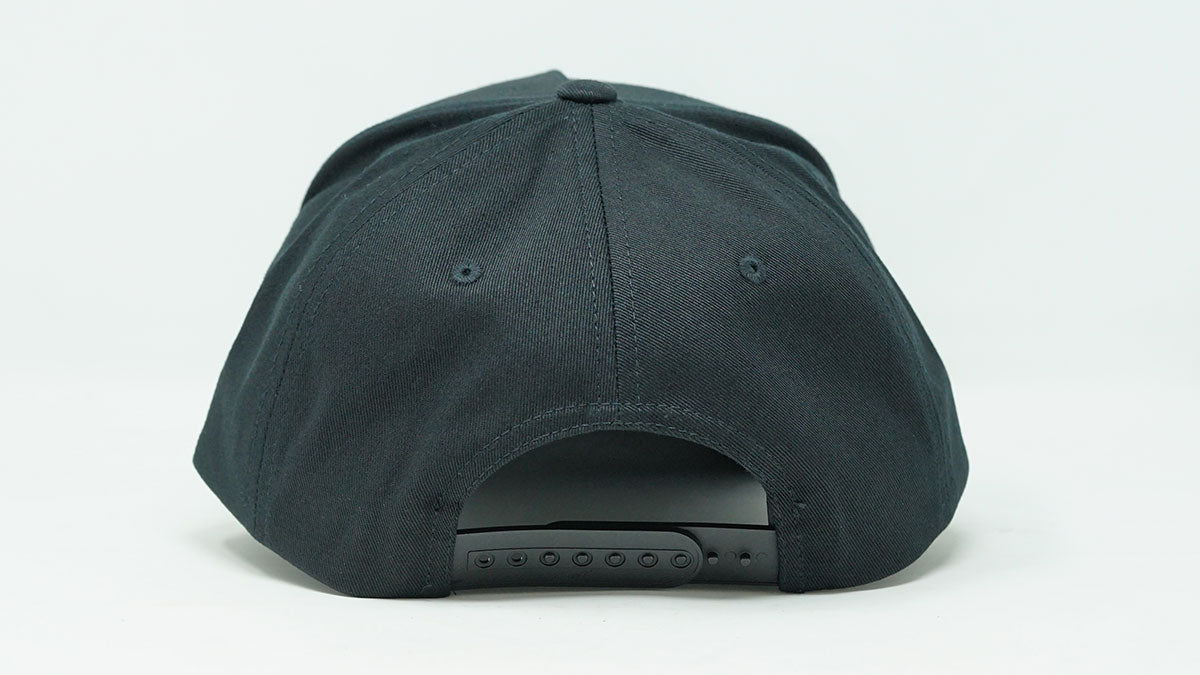 Retro 5-Panel Snapback with Braided Rope deps Black