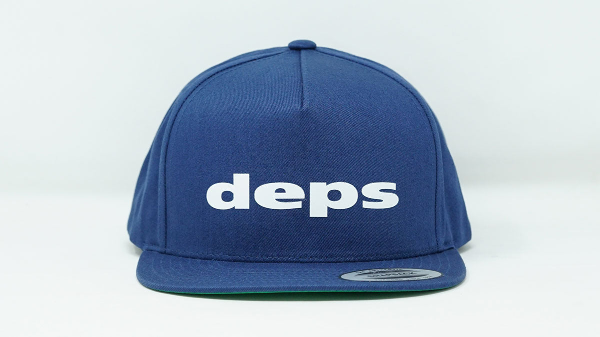 5 Panel Cotton Twill Snapback Navy deps