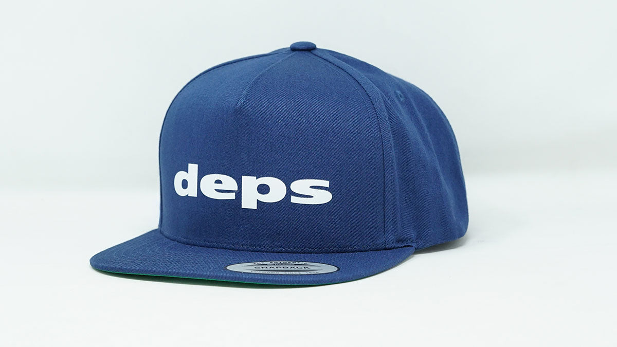 5 Panel Cotton Twill Snapback Navy deps