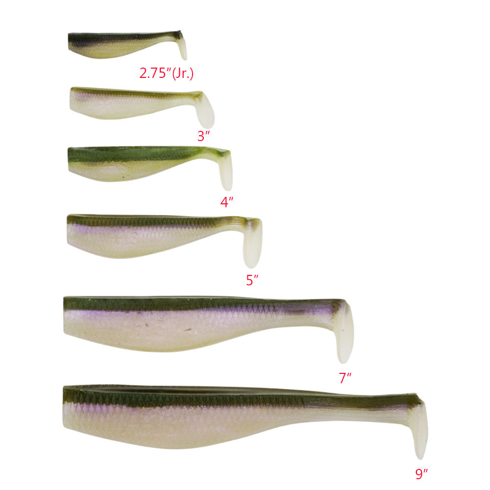 Bad Bubba Shad #T88 Clear Chart