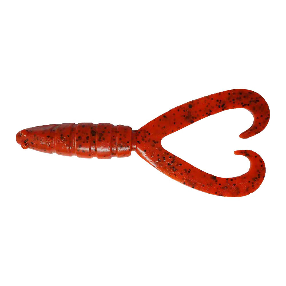 Rockfish Inside Tail #212 Tomato Pepper  AA Worms - The Lunker's Choice