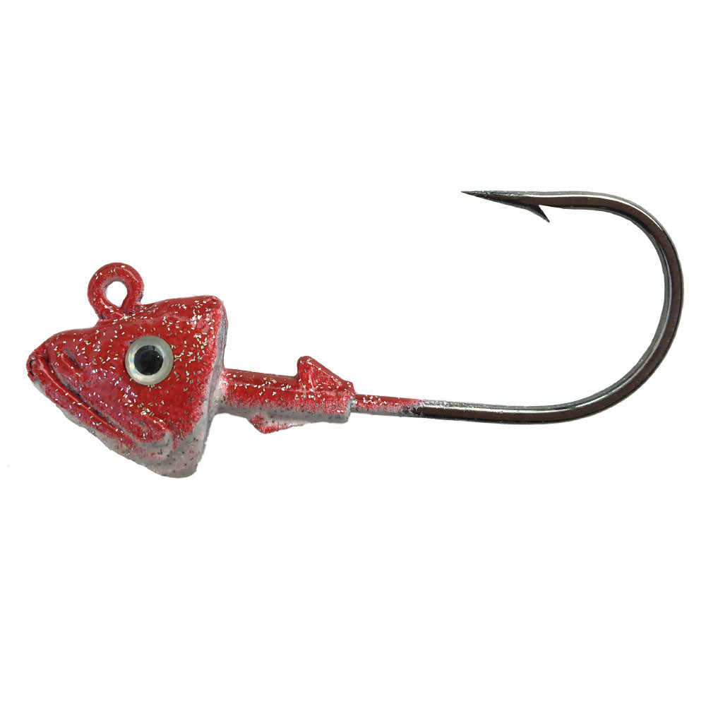 Fish Stalker Round Jighead - Red - Jig Heads by Sportsman's Warehouse